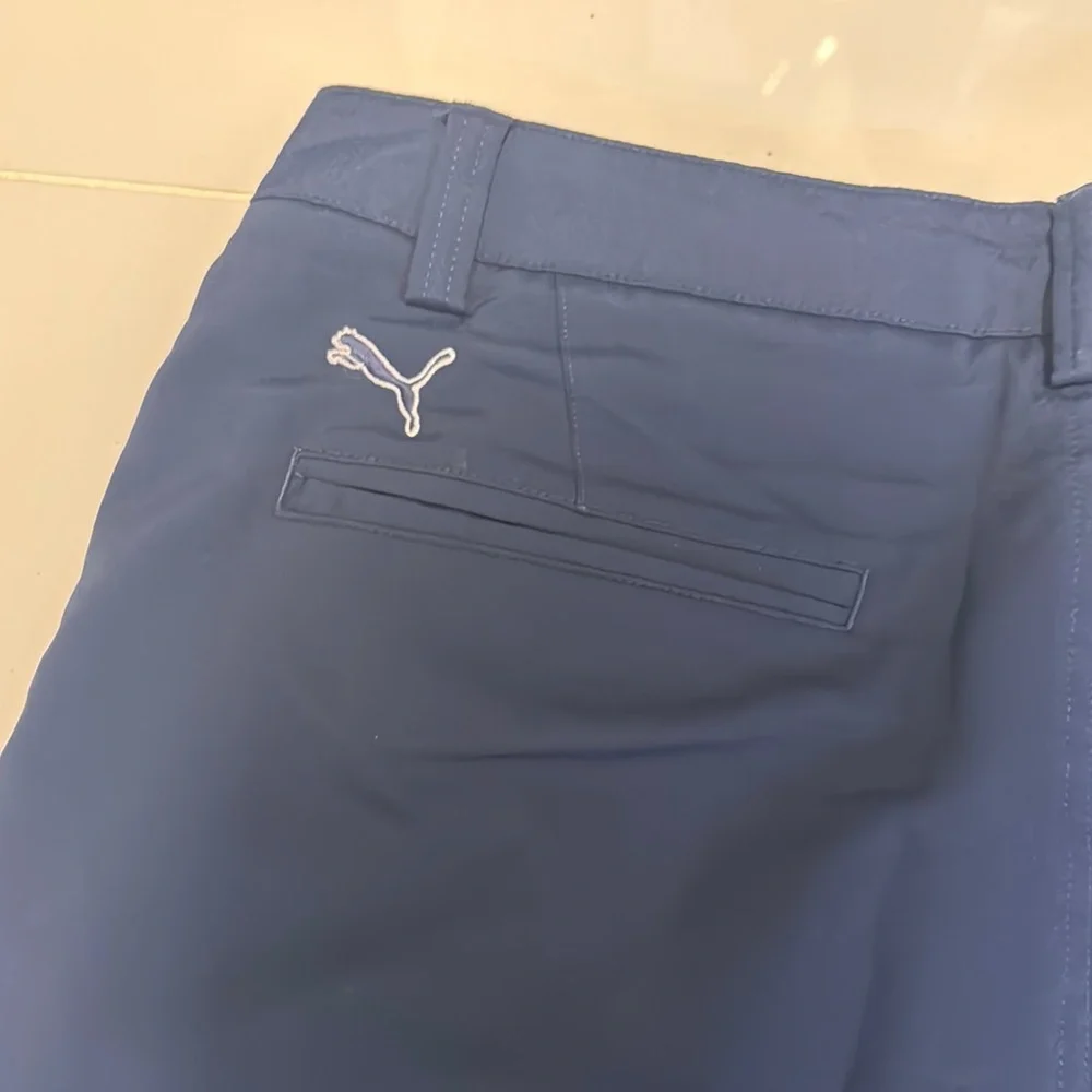 Puma Blue Flat Front Shorts - Picture 4 of 5